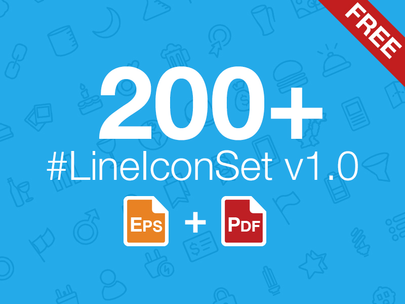 200+ LineIconSet v1.0 by Abdullah Bin Laique in 26 Free and Flat Icon Sets