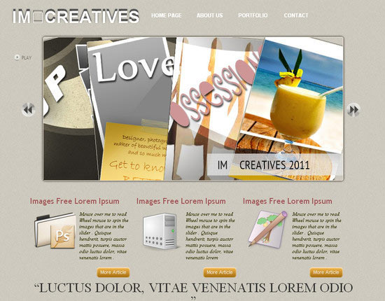 IMCreatives HTML5 and CSS3 Template
