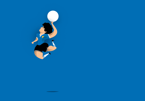 Fluid football by Dave Flanagan in World Cup 2014: Showcase of Creative Posters and Illustrations