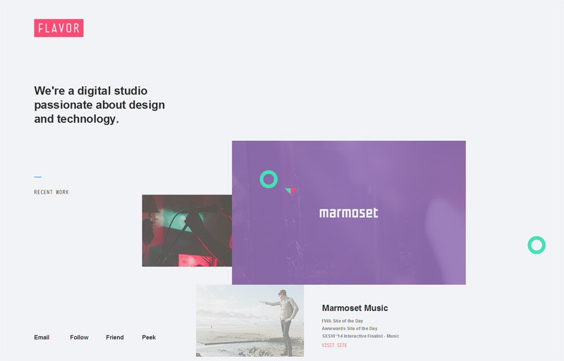 Flavor in 33 New Websites with Clean and Minimalist Design