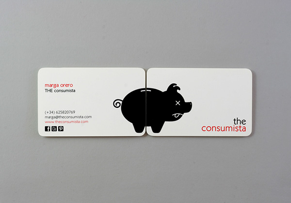 The consumista by Luisa Sieiro in 35+ Creative Business Cards