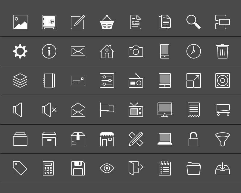 Sketch icons by Christian in 40 Free Icon Sets For June 2014