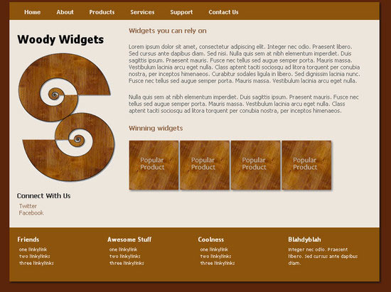 WoodyWidgets HTML5 and CSS3 Template