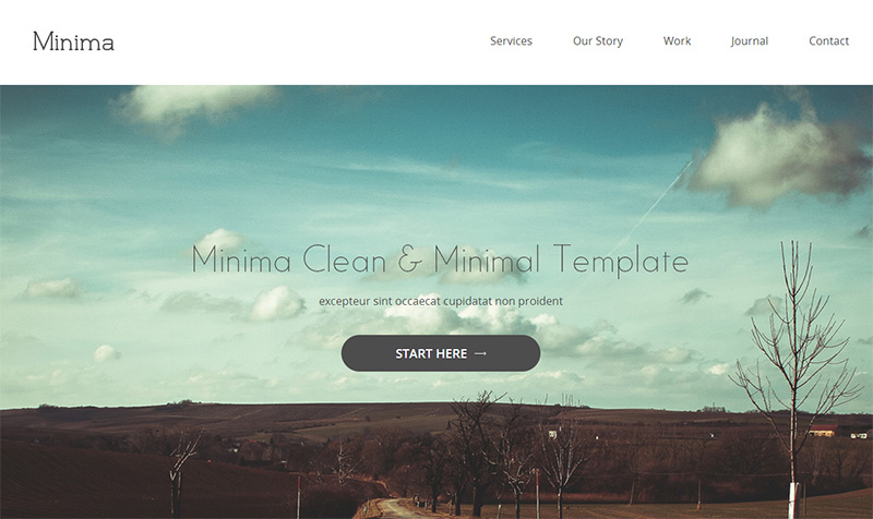 Minima in 35 Free and Flat PSD Web Templates