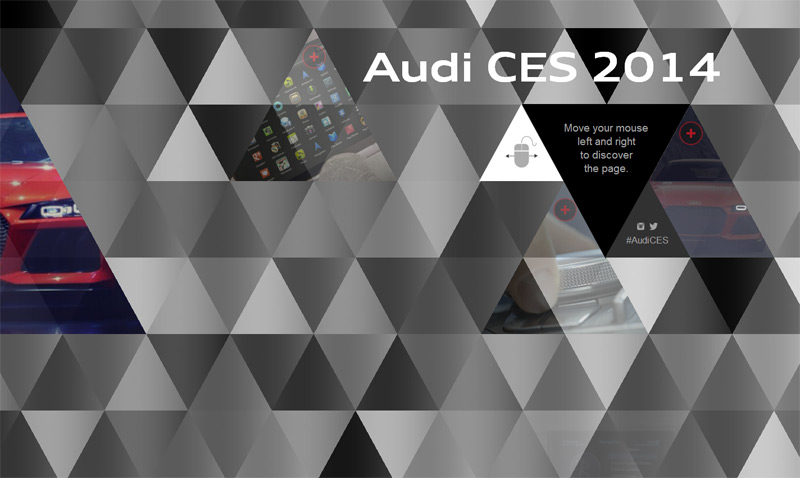 Audi CES 2014 in Web Design Inspiration: Swiss Style 