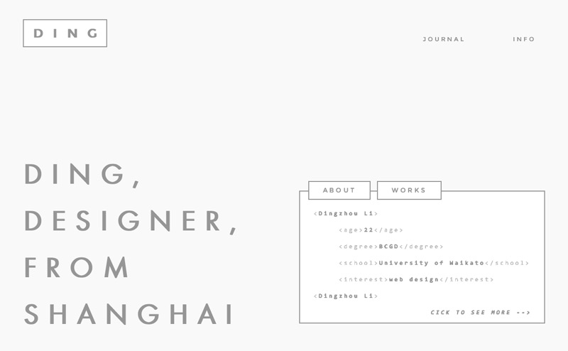 Dingzhou Li in Web Design Inspiration: Swiss Style 