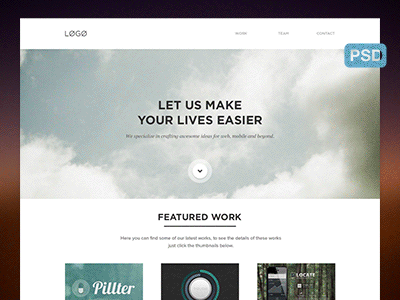 Free Website Template in 35 Free and Flat PSD Web Templates
