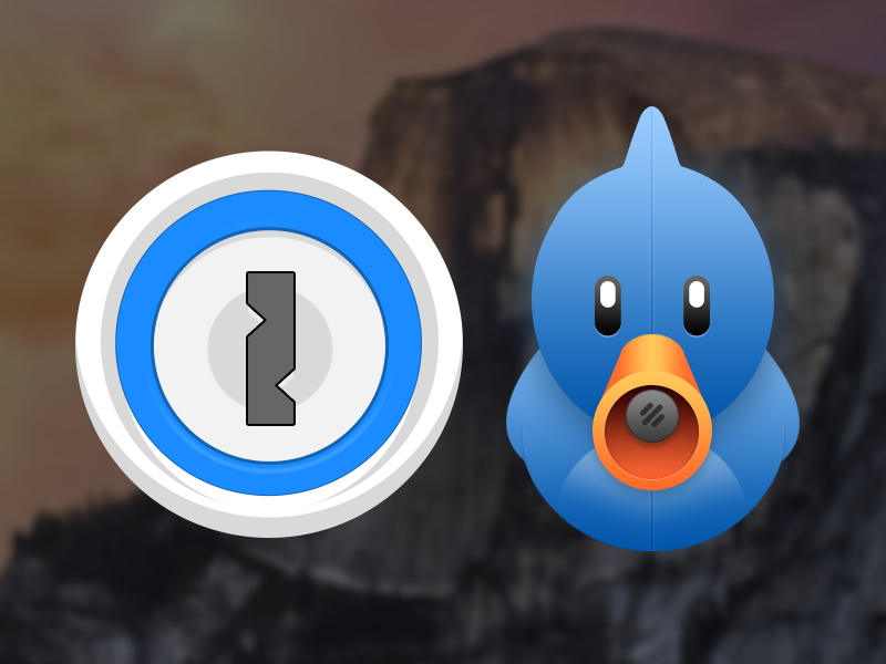 Tweetbot and 1Password for Yosemite icon by Anton Skugarov in 40 Free Icon Sets For June 2014