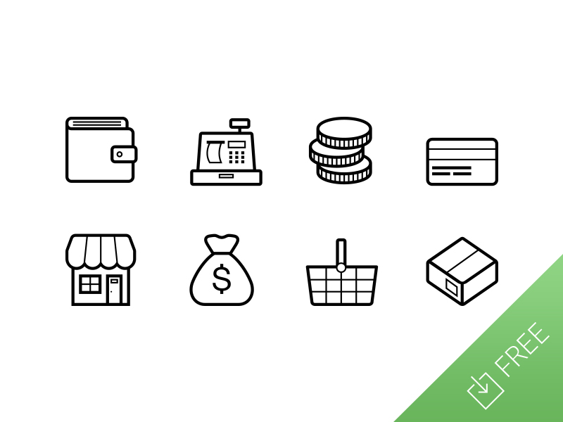 Vector Ecommerce Icons by Medialoot in 26 Free and Flat Icon Sets