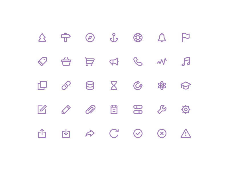 Freebies stroke icons [vol.2] by Rami McMin in 40 Free Icon Sets For June 2014