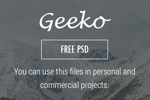 Geeko in 35 Free and Flat PSD Web Templates