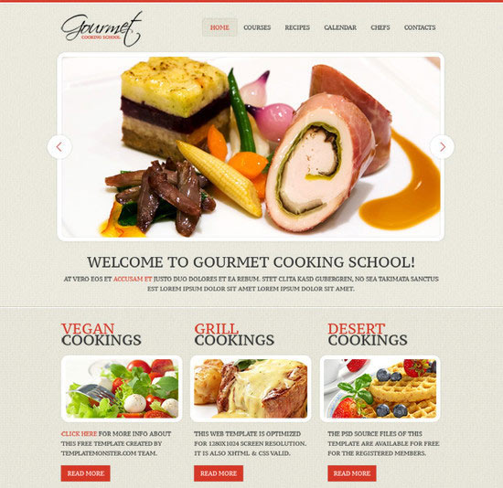 Tasty-Looking Skin for Culinary Site 