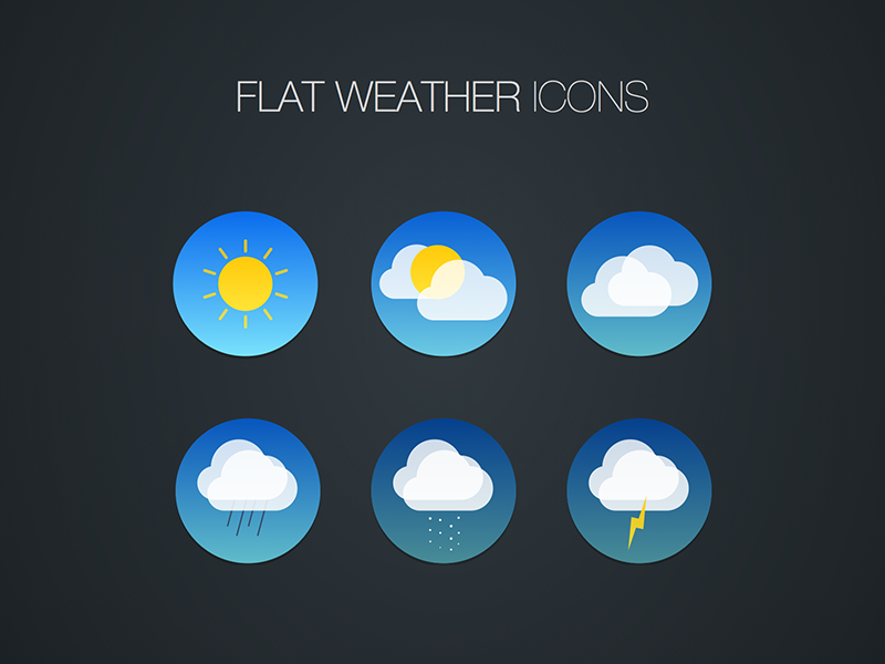 Weather Icon Freebie for Sketch by Joseph Angelo Todaro in 40 Free Icon Sets For June 2014
