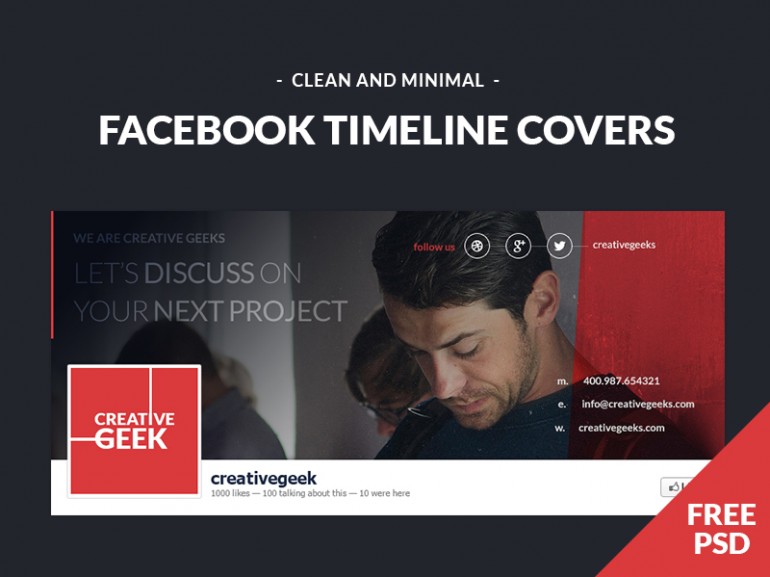 Facebook Timeline Covers in 35 Free and Flat PSD Web Templates