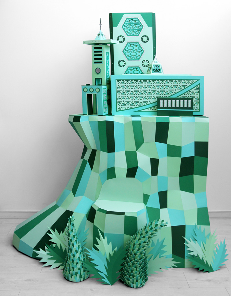 Atlantis 在令人印象深刻的折纸工艺作品by邹工作室中