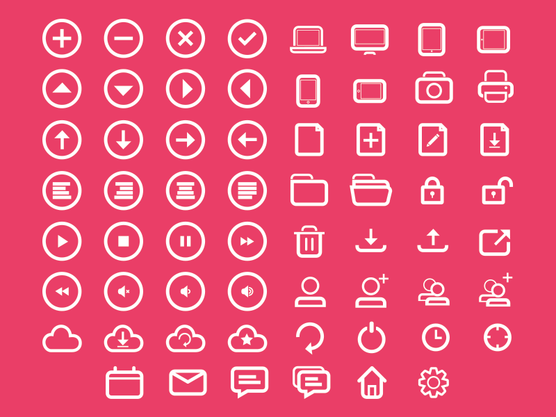 Rounded Icon Set by Jerry Low in 38 Fresh and Modern Icon Sets