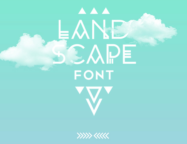 Landscape Free Font by Gita Elek in 20套2014年7月最新鲜又免费的字体下载