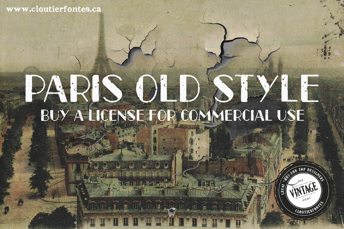 CF Paris Old Style by CloutierFontes in 25 Fresh and Free Fonts for July 2014