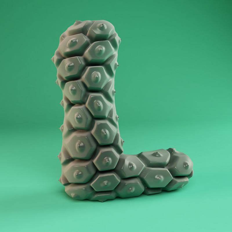 The Sculpted Alphabet by FOREAL in 60+ Examples of Creative Typography