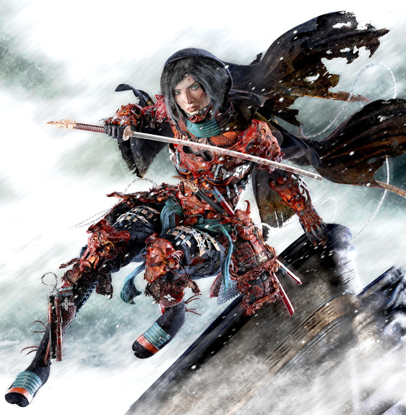 Ninja Female Warrior, David Molina 在令人印象深刻的CG人物3D效果图欣赏中
