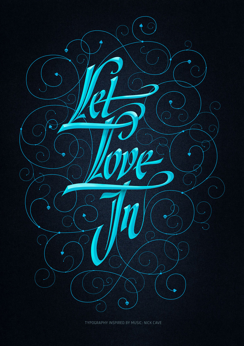 Let Love In by Alex Timokhovsky in 60+ Examples of Creative Typography