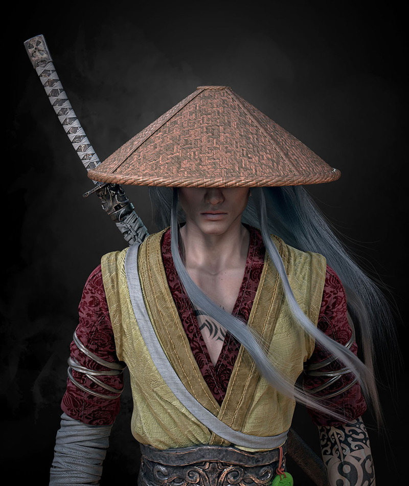 Swordsman, zhixing Hu 在令人印象深刻的CG人物3D效果图欣赏中