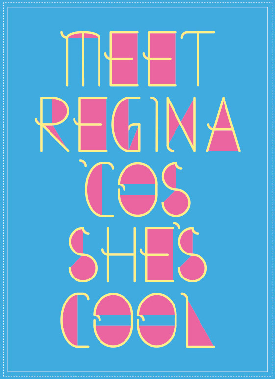 Regina Free Font by Santino Calvo in 20套2014年7月最新鲜又免费的字体下载