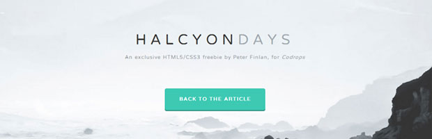 一个很有创意的HTML5模版–Halcyon Days