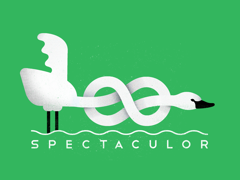 The Swan by Sebastian Norde in 25个能给你带来灵感的扁平化LOGO设计欣赏