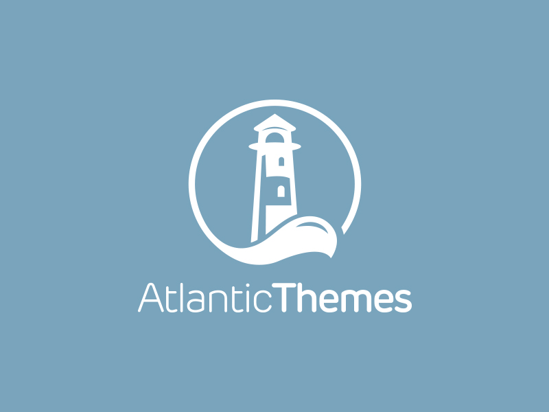 Atlantic Themes Logo by Robert Corse in 25个能给你带来灵感的扁平化LOGO设计欣赏
