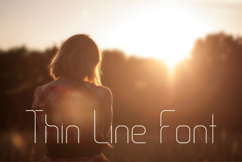 Thin Line Free Font by Gatis Vilaks in20个2014年8月出炉的免费又新鲜的字体套装下载