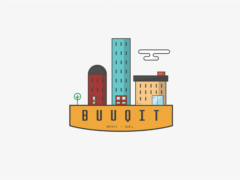 Buuqit.com by craig gittins in 25个能给你带来灵感的扁平化LOGO设计欣赏