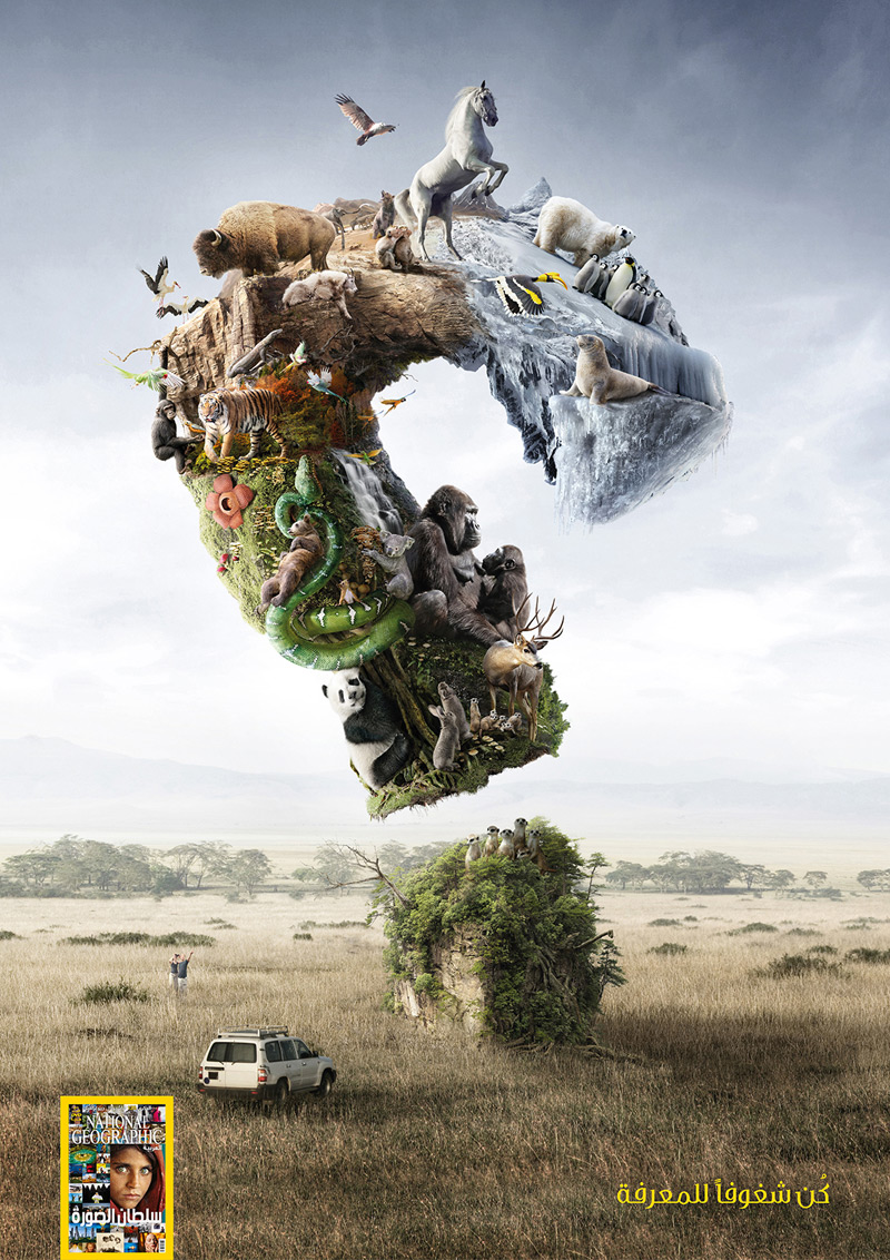 National Geographic Arabia Brand Campaign by Satyen Adhikari in2014夏季国际最有创意的广告创意设计欣赏