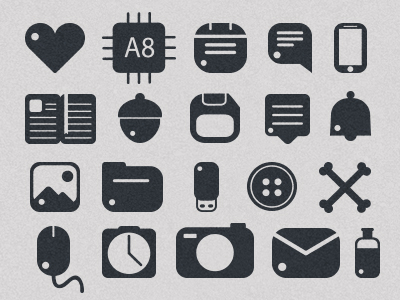 Rounded Icons Free by Mohammed Omidvar in 30个给网页设计师准备的扁平化图标套装免费下载