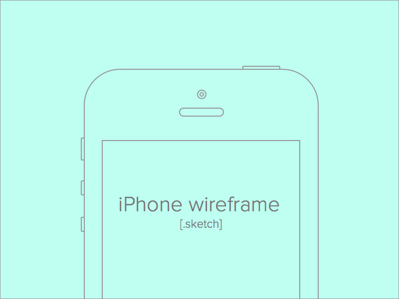 iPhone Wireframe for Sketch by Liz Lara in 50个精彩的8月出炉的免费设计资源