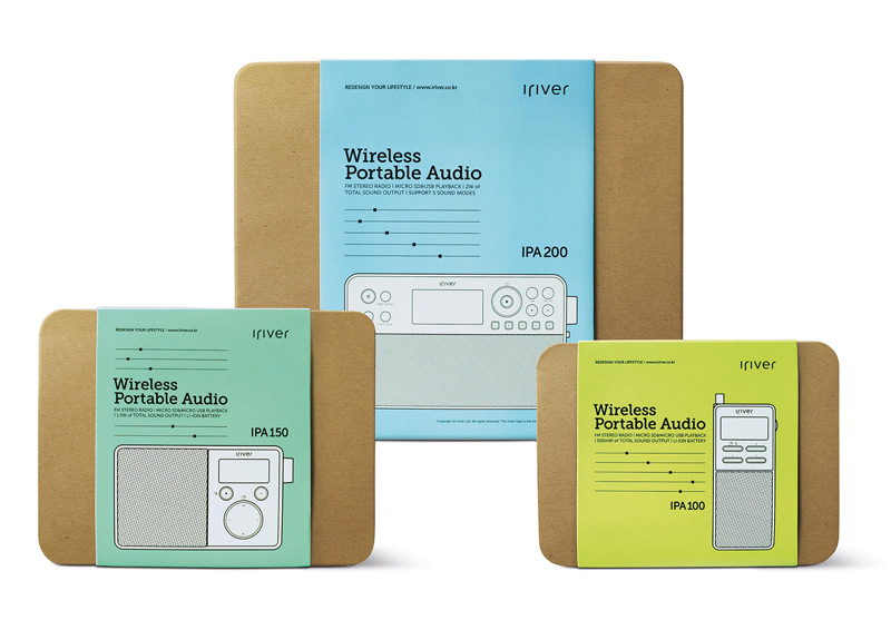 iriver Portable Audio in2014年8月最新的包装设计灵感欣赏