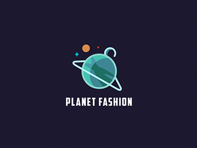 Planet Fashion by Carlos Puentes in 25个能给你带来灵感的扁平化LOGO设计欣赏