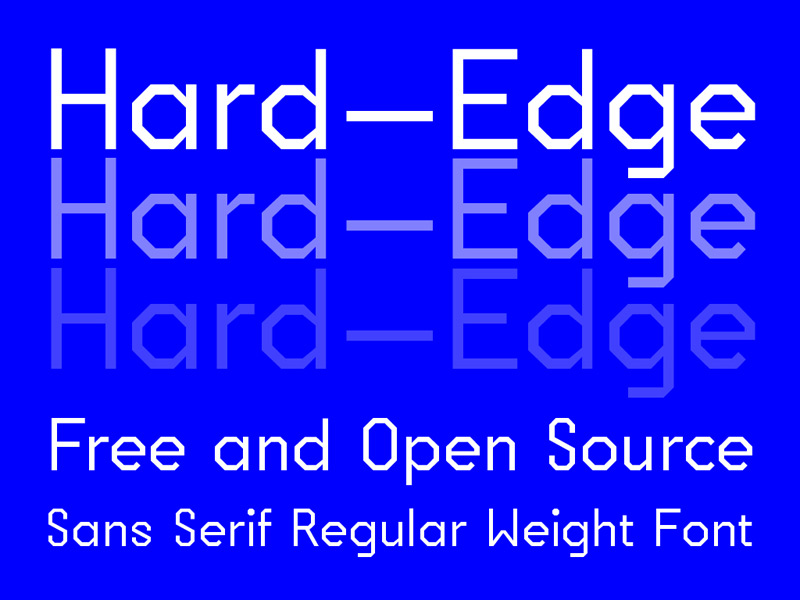 Hard Edge Free Sans Serif Font by Alfredo Marco Pradil in20个2014年8月出炉的免费又新鲜的字体套装下载