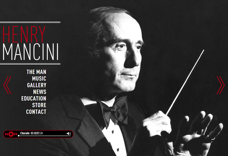 Henry Mancini in 30个深色又大气的高品质网页设计灵感