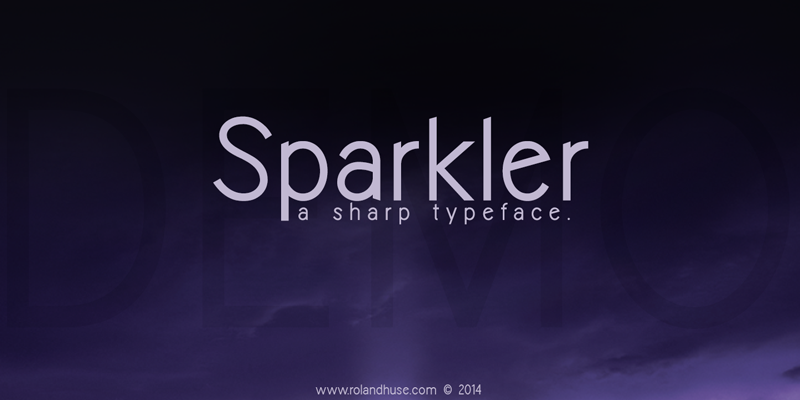 Sparkler by Runes & Fonts in 2014年几月必备的17个免费设计字体下载 
