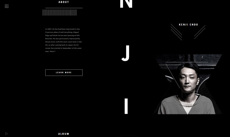 Kenji Endo in 30个深色又大气的高品质网页设计灵感