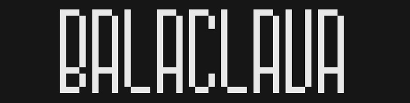 Balaclava Free Font by Nick Yartsev in 2014年几月必备的17个免费设计字体下载 