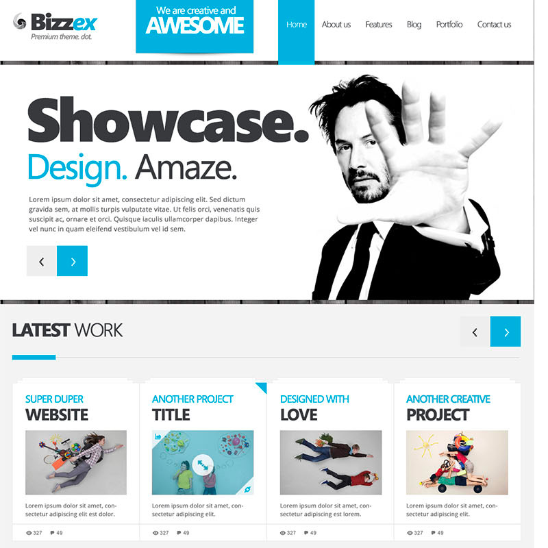 Bizzex in 2014年9月收集的给网页设计师的免费模板PSD下载