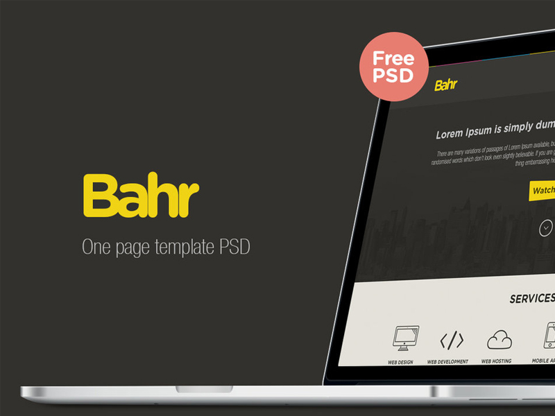 Bahr in 2014年9月收集的给网页设计师的免费模板PSD下载
