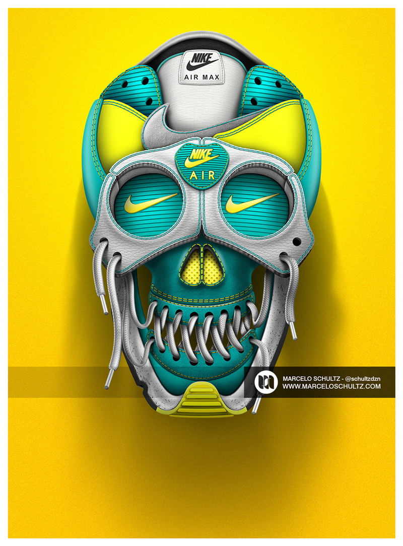 Nike designs by Marcelo Schultz in 2014年9月出收集的有创意的Nike广告设计案例欣赏