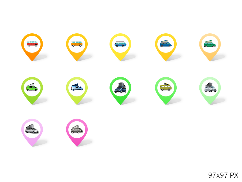 Pins Icons Set by Brice Seraphin in 2014年9月的免费扁平化图标套装合集下载
