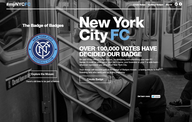 NYCFC Badge of Badges in 30个深色又大气的高品质网页设计灵感