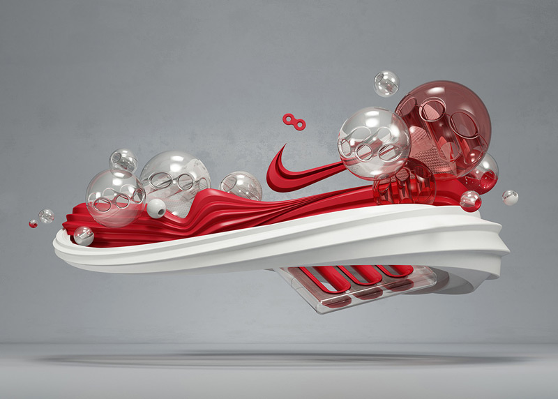 Nike Air Max Lunar1 by Rizon Parein in 2014年9月出收集的有创意的Nike广告设计案例欣赏
