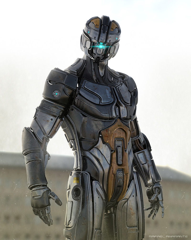 Cyborg - EE01, Rafael Amarante in  25个令人难以置信的3D机器人设计欣赏