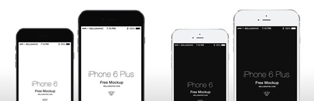 iPhone 6+iPhone 6 Plus矢量展示模型PSD下载